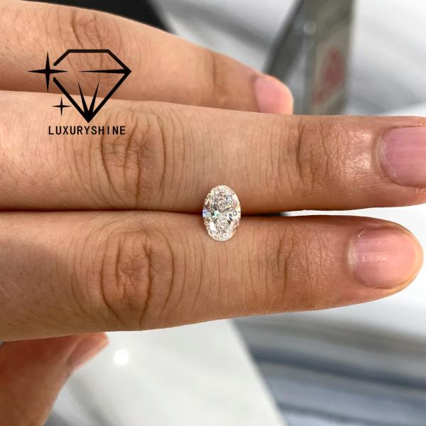 LuxuryShine 0.1-10CT VS2 Lab Grown Diamond D-F Color White Oval Excellent Cut With IGI Certificate 3EX Cut Stones Wholesale