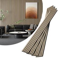 Wood Strip Sound Absorbing Panel For Studio Living Room Wall Decor Veneer MDF Background Soundproof Grille