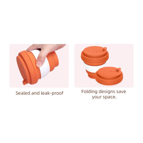 8 унций 10 унций 12 унций Силиконовая бутылка с складной водой Нетоксичная