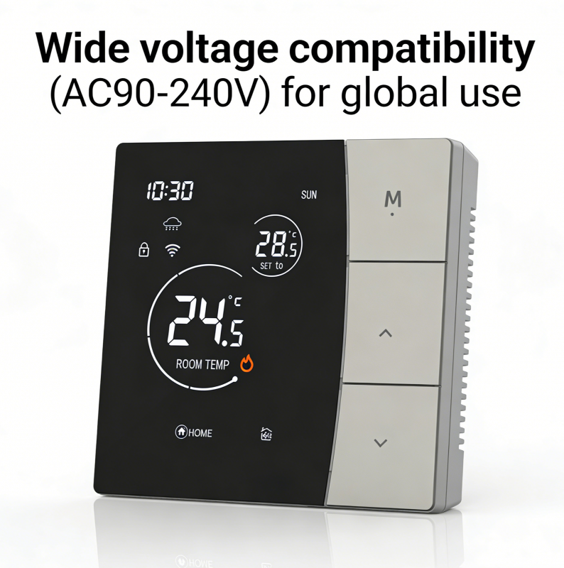 Smart Thermostat with 16A Electric Heating Wi-Fi Connectivity and ±1℃ Temperature Accuracy