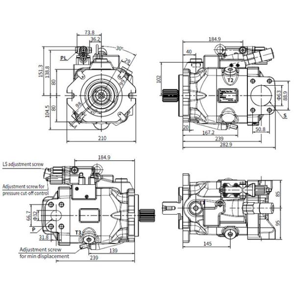 High Pressure Axial Piston Hydraulic Motor Variable Displacement Pump HP5V SERIES