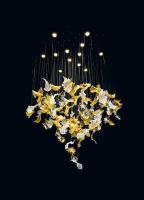 Décoration intérieure moderne Custom Hotel Club Glass Led Grand Projet Lustre Pendant Lamp