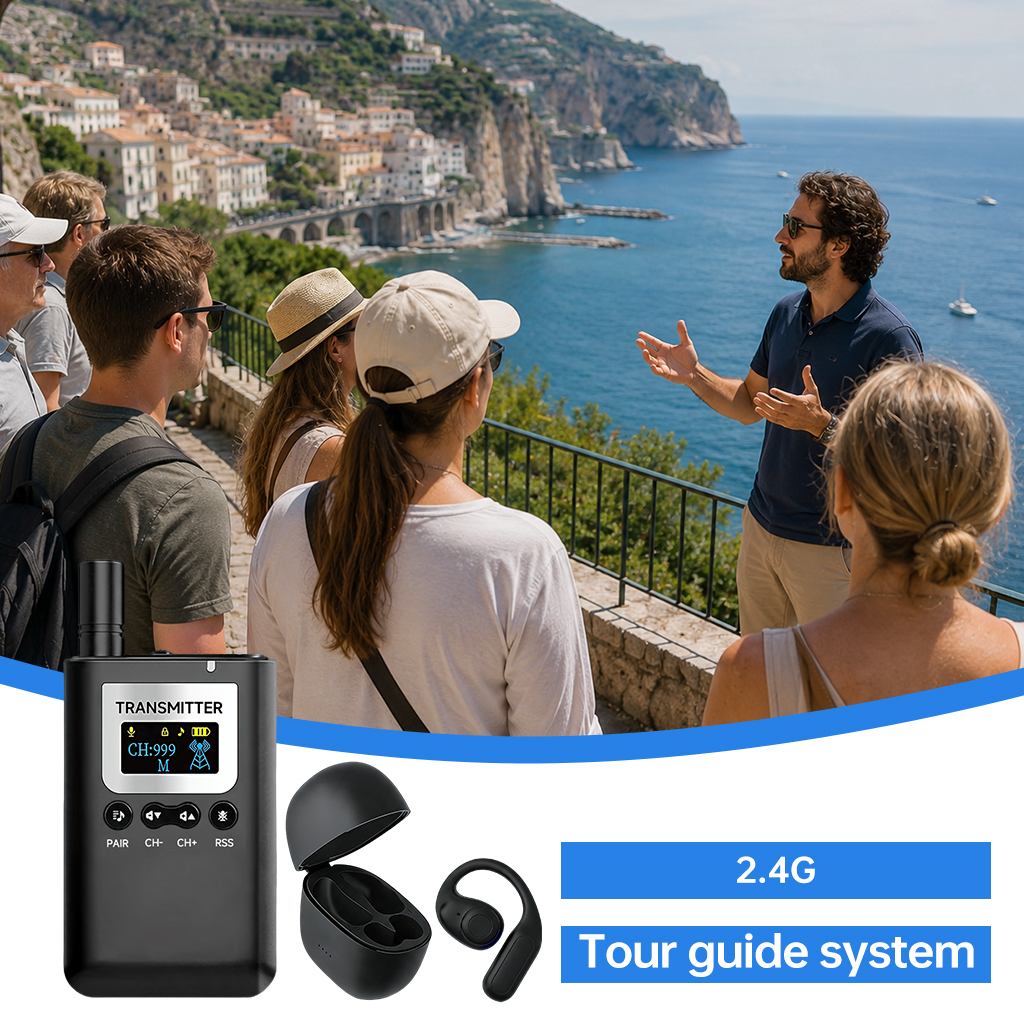 Rechargeable Wireless Tour Guide System for Group Tours