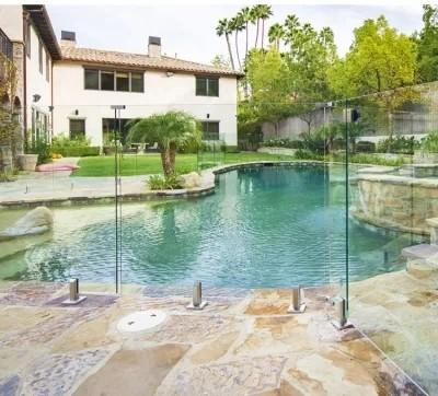 Customized Logo Toughened Glass Frameless Pool Fence for Industrial and Decorative
