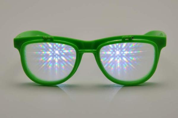 Fashionable Flip UP Diffraction Rainbow 3D Fireworks Glasses Plastic For Holidays