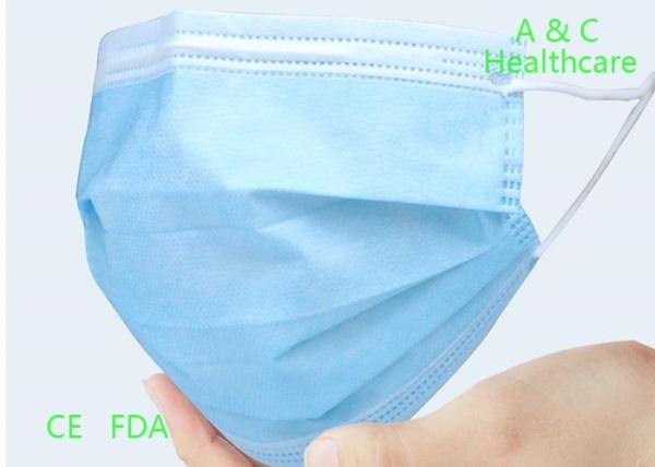 Ordinary 3 Ply Non Woven Surgical Face Mask Medical Use Disposable OEM