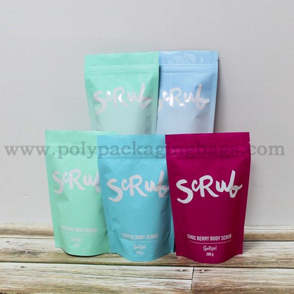 Frosted Printing Stand Up Compound Bag With Zip Lock For Food Packaging