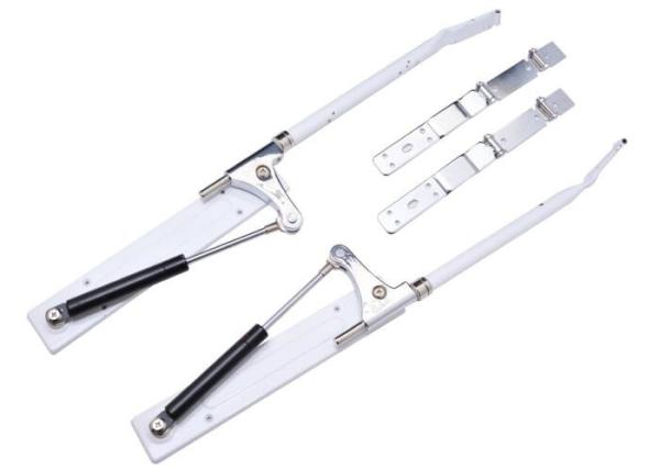 Zinc Alloy Cabinet Door Support 600-900mm Electroplating Finish For Doors
