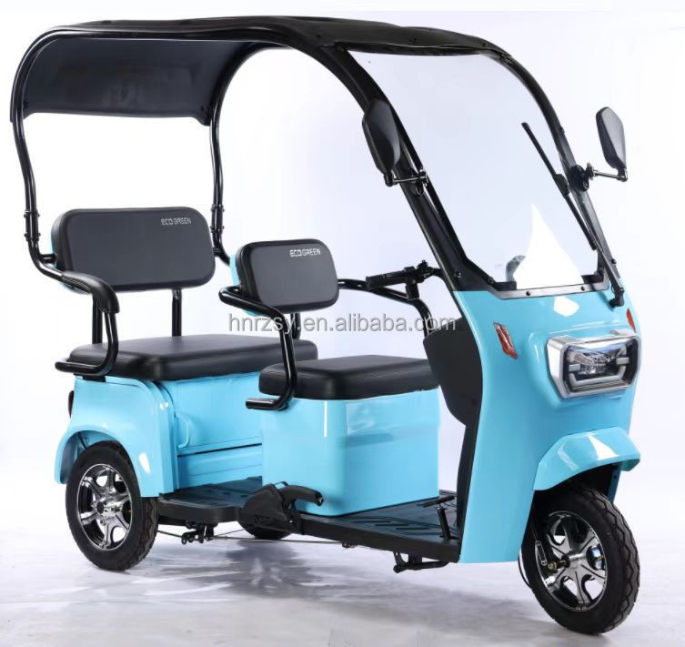 Semi-closed Electric Three-Wheel Car for 48V Battery Curb Weight 100-200kg