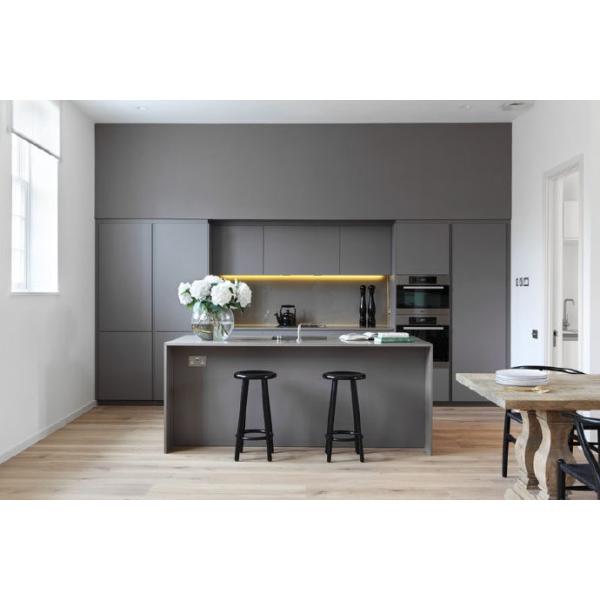 High Gloss Melamine Board Carcass Kitchen Cabinet Set with Drawer Slide Accessories