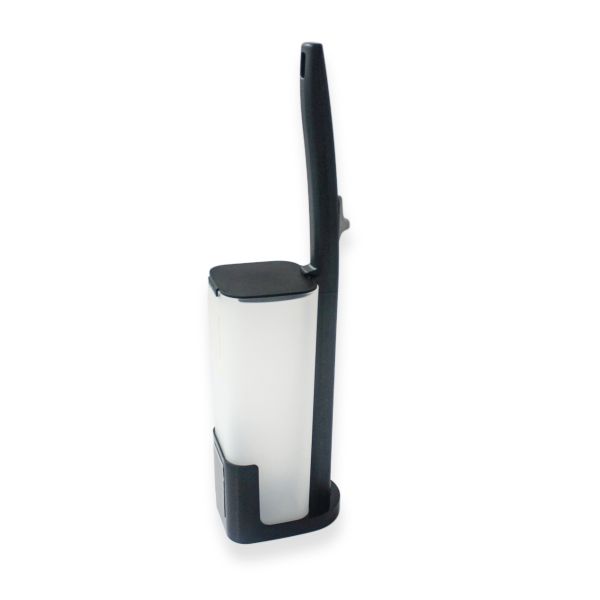Black Disposable Toilet Brush with Replacement Heads for Efficient Cleaning