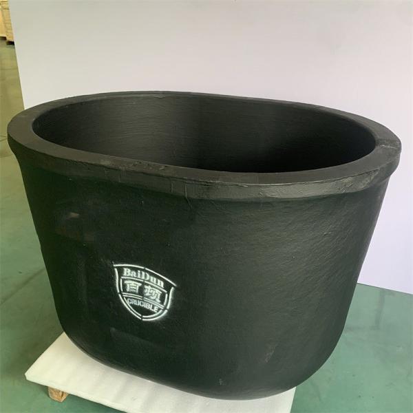 Creuset en graphite noir à haute teneur en carbone, creuset cylindrique en graphite et argile, capacité de 15,5 kg