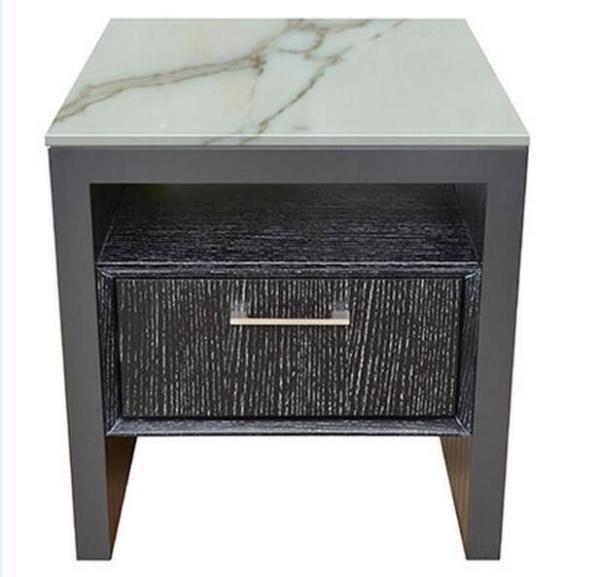 High end 5-STAR stone top oak wooden night stand /bed side table, casegoods,hotel furniture NT-0089