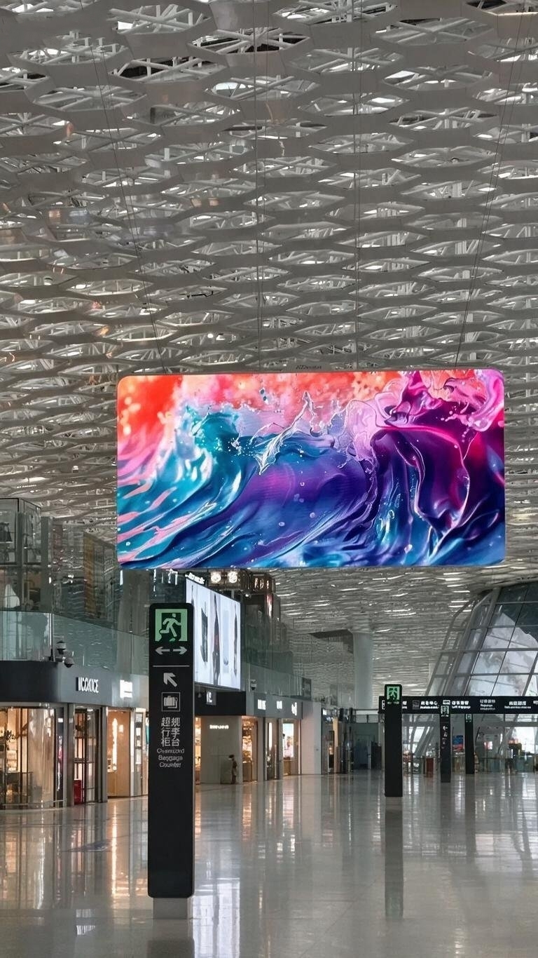 Airport Energy Saving LED Display Screen With Double Sided Display