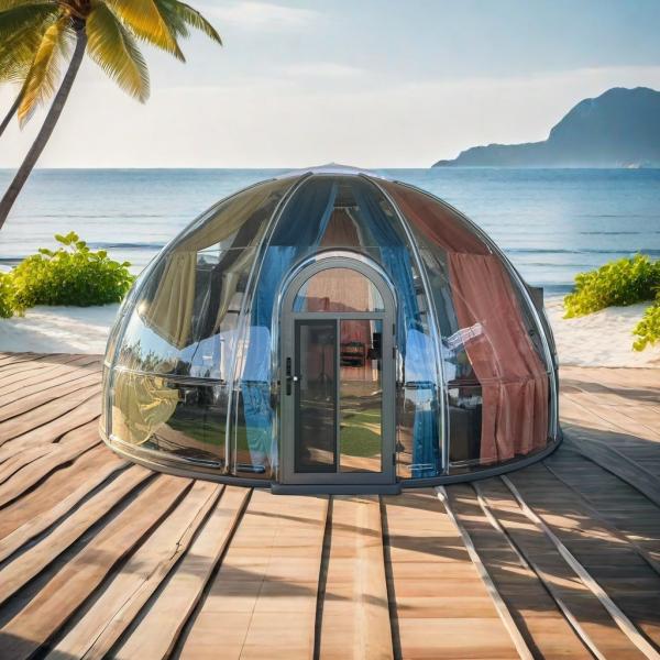 Hot Selling Customized Transparent Outdoor Geodesic Dome Tent Modern Bubble House Design Modular Green Houses for Entertainment