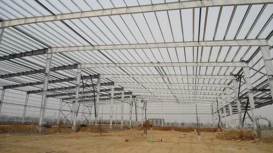 Corrugated / Sandwich Panel Steel Shed Construction With Windows Customizable
