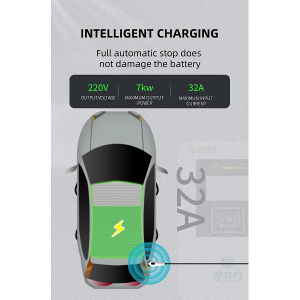 Chargeur portable de voiture électrique pour ménage 32A 7Kw