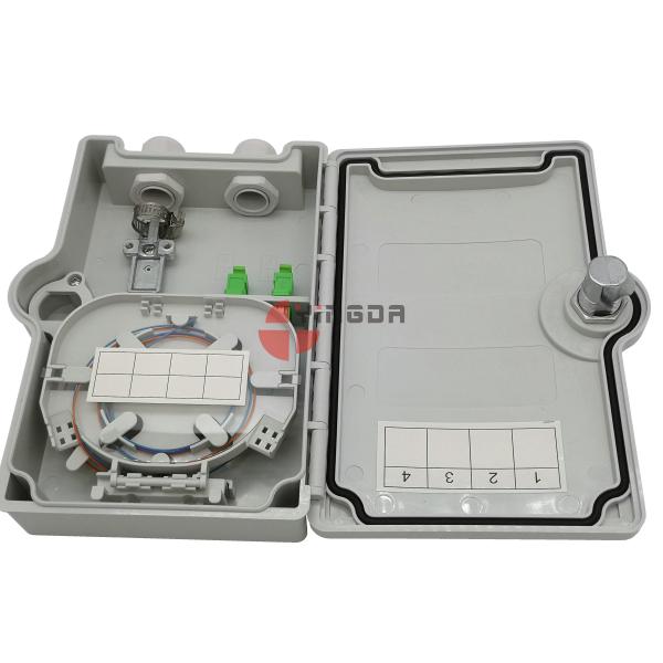 Outdoor IP65 Fiber Optic Splitter Box Plastic 2 Ports Polymer Synthetic Plastic Material