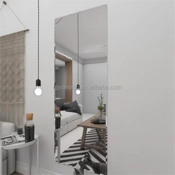 Silver Lenses Modern Frameless Wall Mounted Makeup Mirror for Beveled Bath Dressing