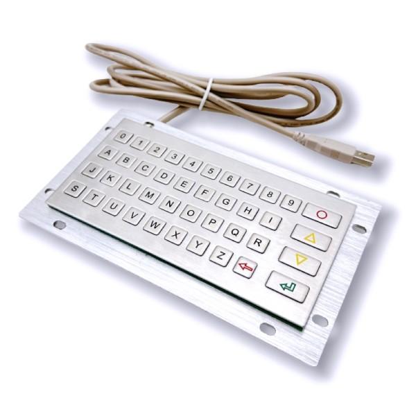 Waterproof IP65 Outdoor 41 keys Mini Stainless Steel Metal Keyboard Rear Panel Mounted