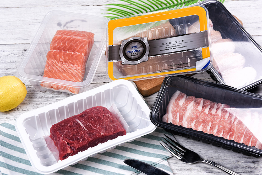 Горизонтальная машина упаковки вакуума цыпленка машины упаковки для продукта моря
