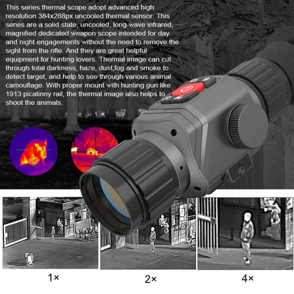 объем ночного видения 5V LCD 1024x768 термальный тактический с 20mm Picatinny