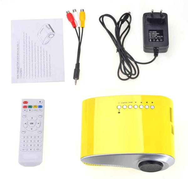 Color Package Video Projector HDMI USB VGA Compatible For iPhone Android Phone Good Price