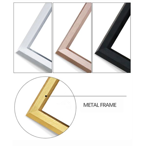 LED Illuminated Minimalist Bathroom Mirror Framed Frosted Edge Bathroom Mirror With Light