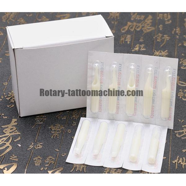 White Tattoo Gun Tips Medial Plastic Material Ethylene Oxide Sterilized No Safe Risk