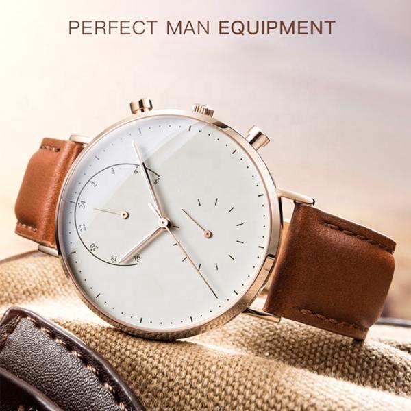 316l Stainless Steel Quartz Wrist Watch , 36mm Wristwatch With Vibrating Alarm