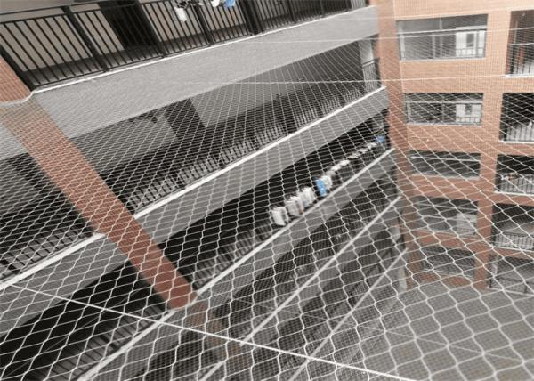 Ferrule Stainless Steel Safety Net 316L Diamond 1.5mm Safety Netting For Railings