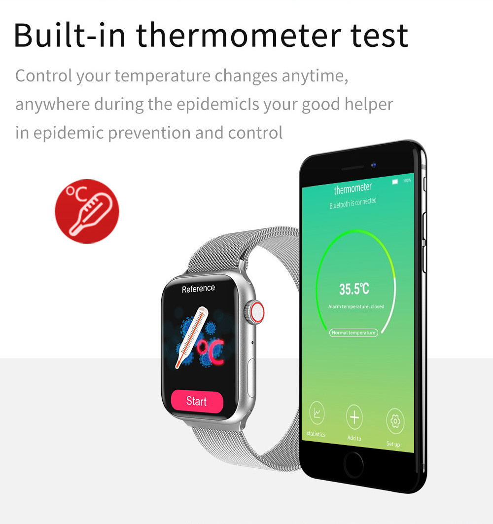 Дюйм IWO 12 Pro Макс Smartwatch 320*385 1,78 звонка IWO K8 Blt для ключа Rotati стороны температуры тарифа сердца телефона Android IOS