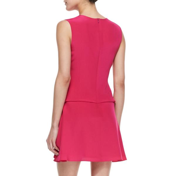 Sleeveless Draped-Bodice Cocktail Dress