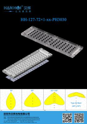 PC 72pcs 3030 Lente de luz LED de alta potência Amigável ao ambiente para iluminação de inundação