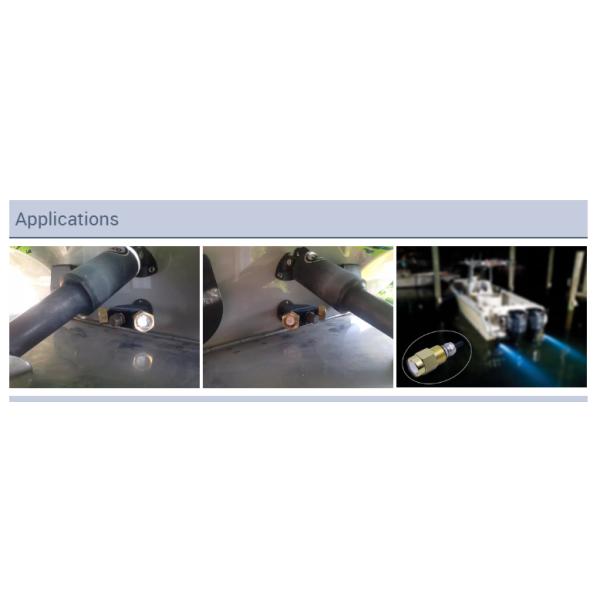 Свет СИД Multi шлюпки дренажной пробки освещения транца диаметра 25MM 1/2» NPT 12V цвета 3X3W мини подводный