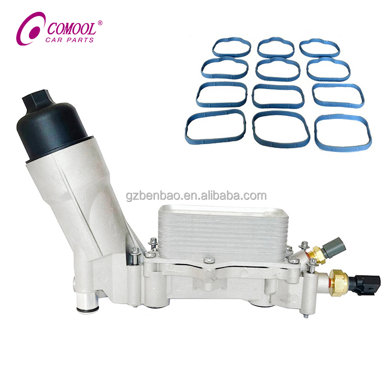 COMOOL Auto Parts Aluminum Oil Cooler Filter Housing Assembly 68105583AF for 2011-2016 Chrysler Dodge jeep Oil Filter 3.6L