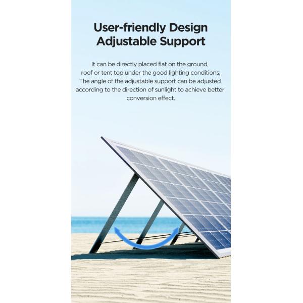 Générateur extérieur de panneau solaire de la maison 18v 19v solaire d'animal familier portatif pliable de la centrale 200w 100w Etfe