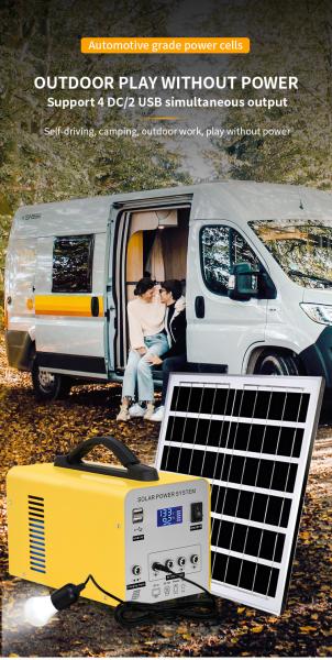 Factory Sales Outdoor Camping RV Fishing Travel Party Outdoor-Working Generator 84W Solar Portable Power Station