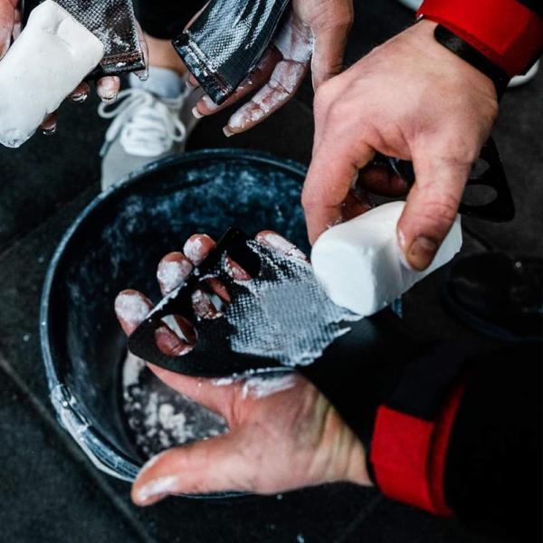 Fitness safety gym equipment carbon leather 3 holes calleras crossfit hand grips