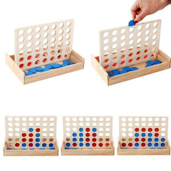 Row Educational 4cm Wooden Chess Pieces Set Children Birthday Gift