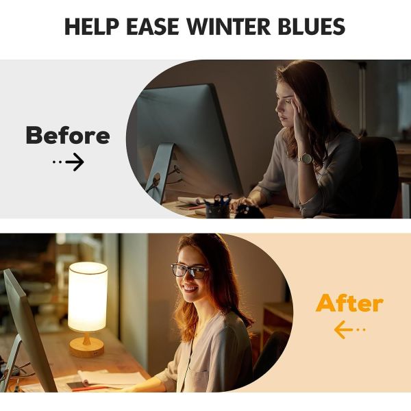 Adjustable Brightness SAD Lamp 1000 LUX Sunlight Desk Lamps 16W With 3 Color Temperatures