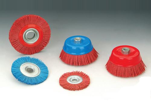 Abrasive wheel brushes