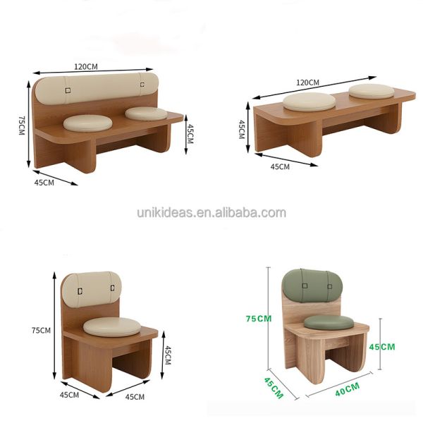 High Quality Wooden Restaurant Booth Seating with Solid Wood Tables Modern Cafe Dining Furniture for Business Use