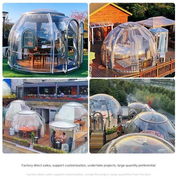 PC Outdoor Bubble House Combination for Camping Hotel Homestay Bar and Transparent Yurt Tent