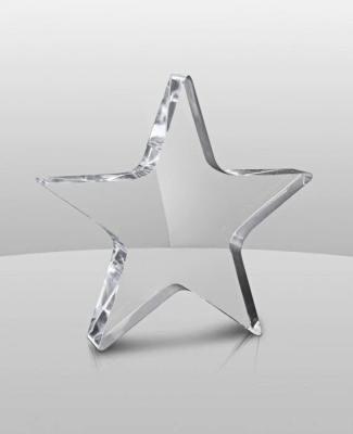 Placa de acrílico em forma de estrela de 6 polegadas, prémios de estrela de acrílico impressa sob medida.