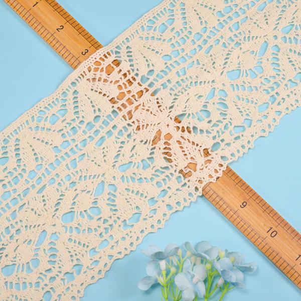 Faixa de crochê algodão renda de corte largura 12cm solúvel em água