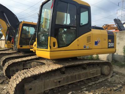Cor amarela resistente da máquina escavadora de KOMATSU PC200-7 da mão da origem segunda de Japão