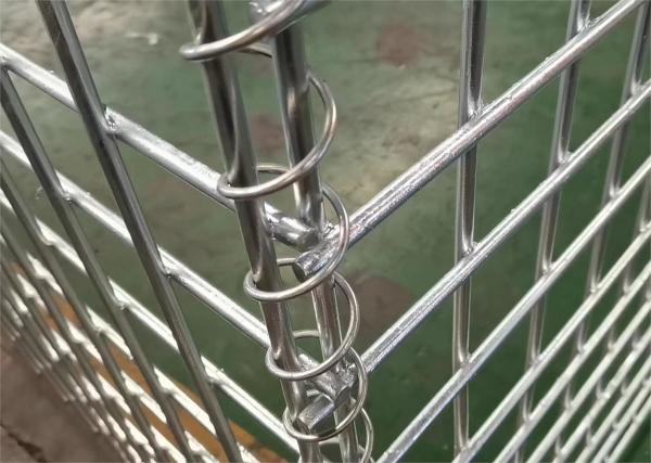 Zinc Coated 6 Gauge Wire Mesh Panel , 10cmx10cm Welded Mesh Gabion