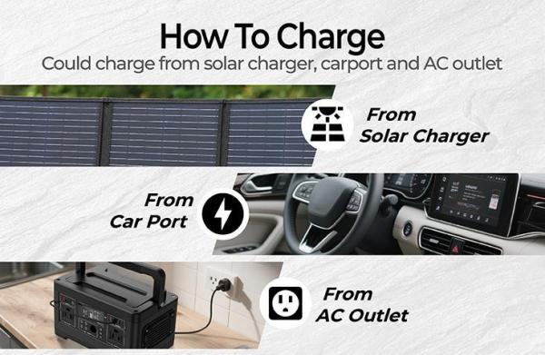 Centrale électrique portable de haute qualité 500W 520wh Batterie au lithium Onduleur solaire Batterie de stockage d'énergie Batterie externe avec bon prix