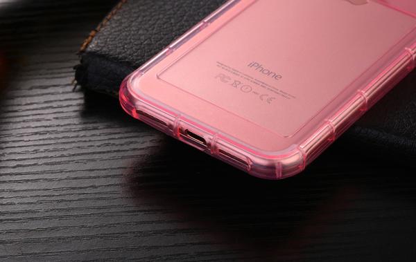 Transparent Clear Credit ID Card Slot Soft TPU Shockproof Silicon Mobile Phone Case For iPhone 8
